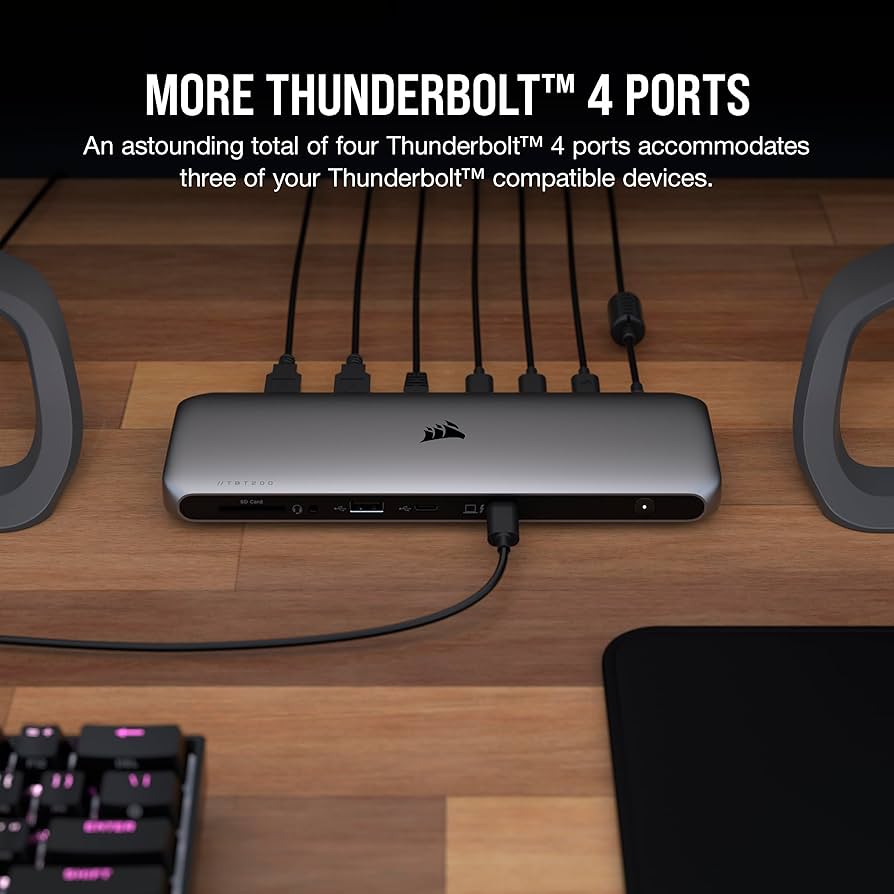 外付けハードディスク・ドライブ CORSAIR TBT200 Thunderbolt 4 Dock 外付けハードディスク・ドライブ CORSAIR TBT200 Thunderbolt 4